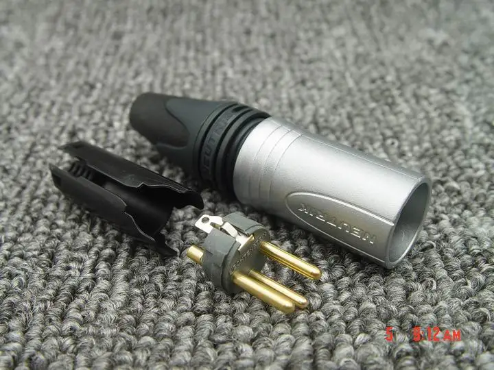 Original Neutrik NC3FXX-he NC3MXX-HE enchufe XLR macho/hembra chapado en oro de 3 polos Chapado en cromo de terciopelo resistente a la temperatura - imagen 4
