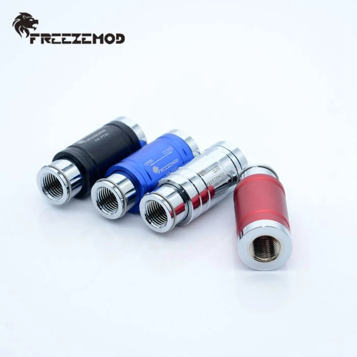 FREEZEMOD Válvula Parada Empuje Plana Doble Diente Interno Tubo Duro Cobre Completo Instalar Flujo Agua Ajustable Doble Hembra FM-PTSL