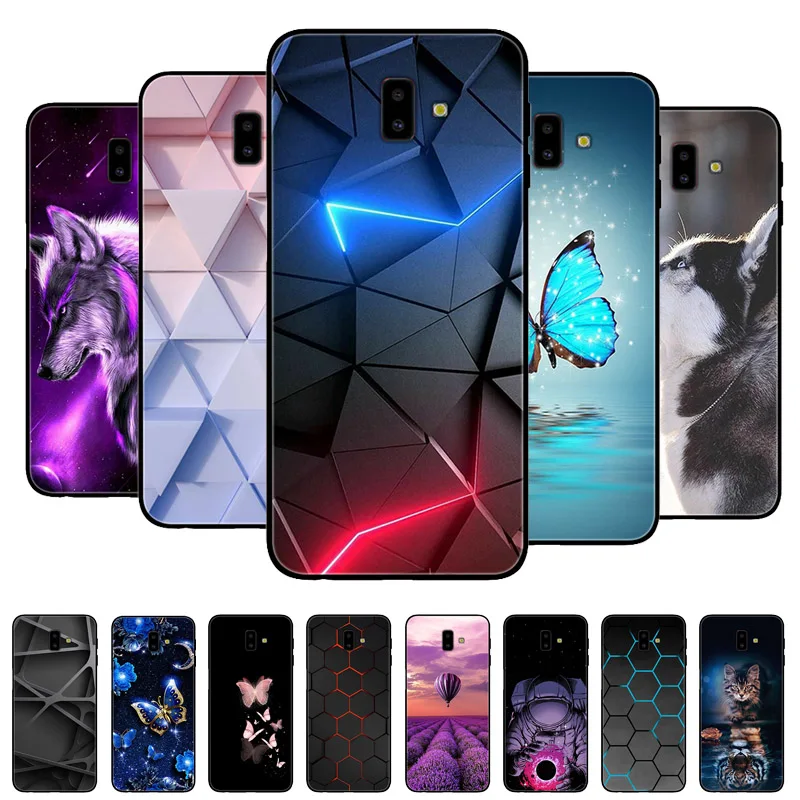 Para Samsung J6 J6 + 2018 Funda trasera de silicona Funda de teléfono para Samsung Galaxy J6Plus 2018 J6 + J6 Plus J610 J 6 Funda de parachoques suave