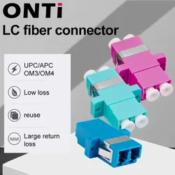 ONTi-LC UPC adaptador fibra óptica monomodo dúplex - Conector LC APC
