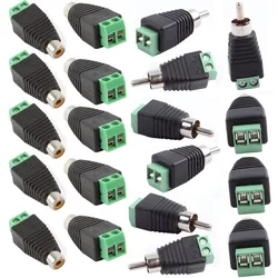 Conector RCA macho a tornillo AV – Adaptador Audio y Vídeo