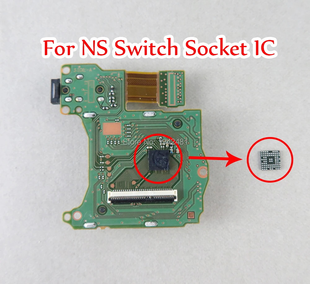 2 uds para NS Switch juego ranura para enchufe placa base imagen potencia táctil Chip IC carga Audio Control de vídeo