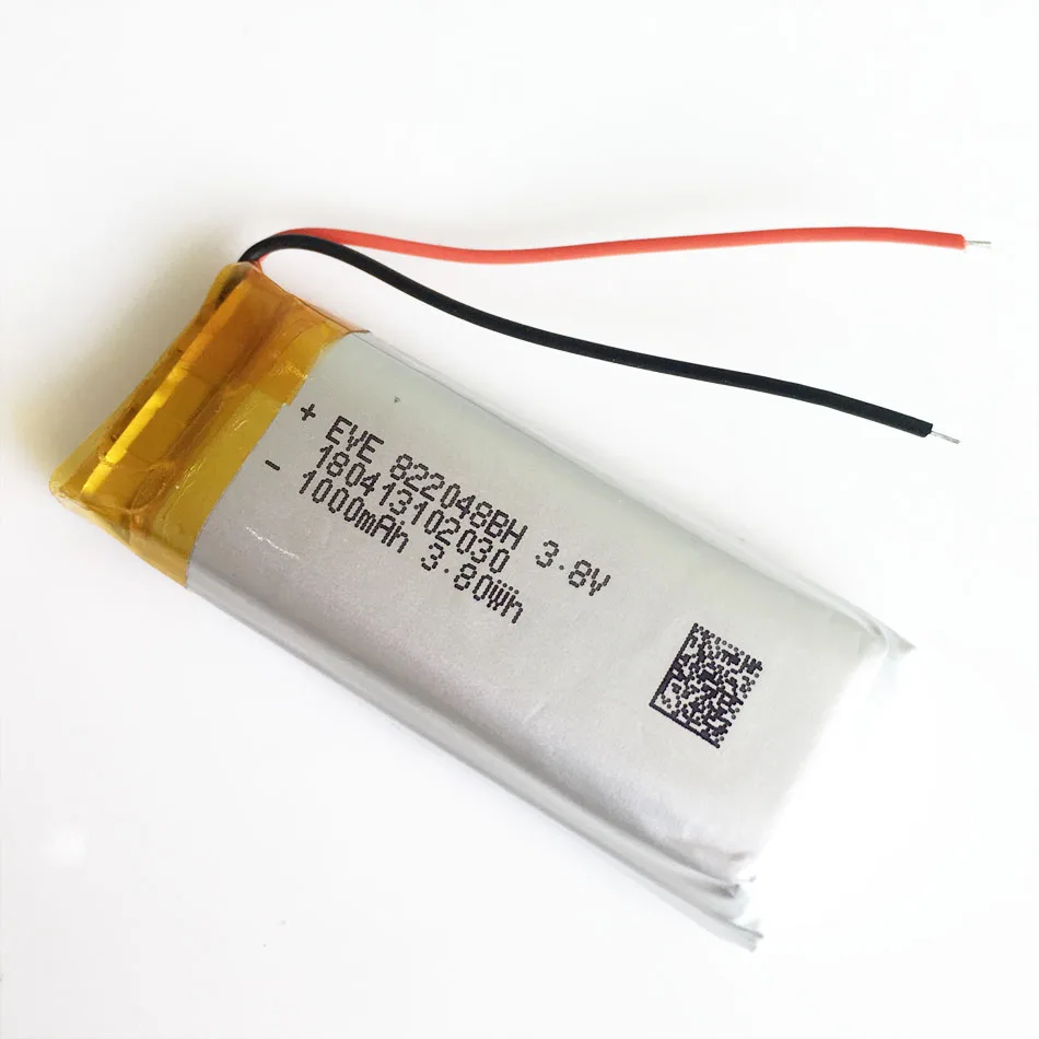 Batería recargable LiPo de polímero de litio de 3,7 V 1000 mAh 822048   Para Mp3 GPS PSP Vedio Game 8*22*48mm banda inteligente - imagen 5