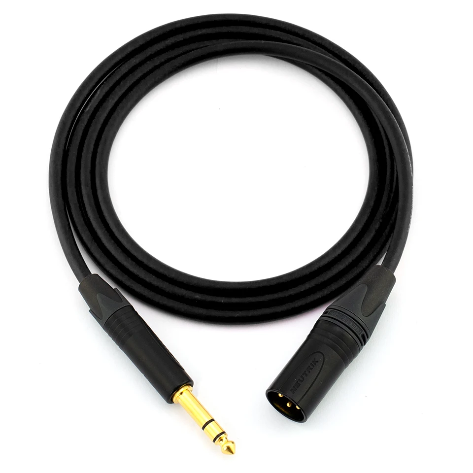 ◆ Mogami 2549 conector neutrik hecho a mano 6,35mm a cable de audio macho xlr TRS1/4 "cable equilibrado mezclador tarjeta de sonido monitor cable de altavoz