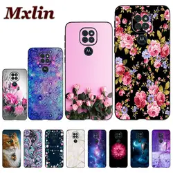 Funda Motorola Moto G9 Play de silicona con flores