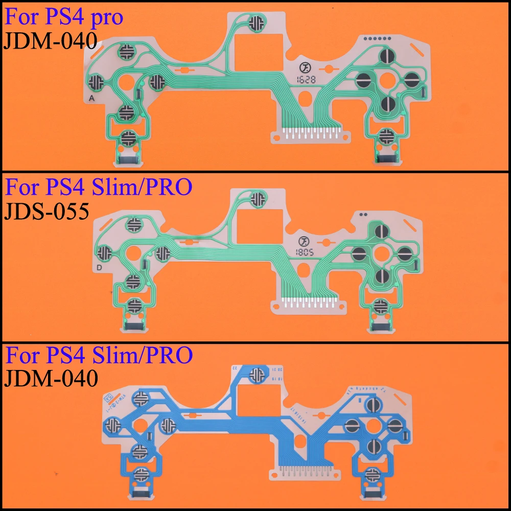 Película conductora de Cable flexible para PS4 Pro, JDM-040 de cinta de placa de circuito, Joystick para controlador PS4 slim Pro JDS 055
