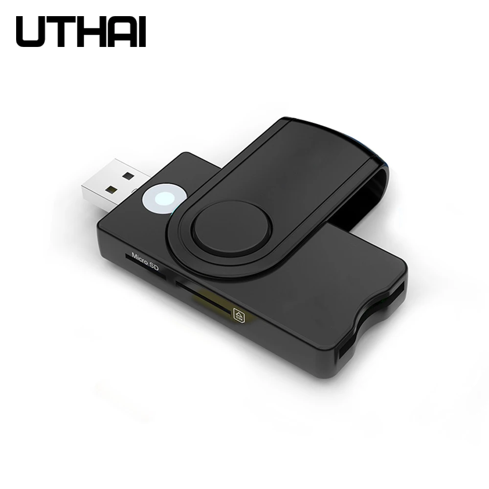 Lector Tarjetas Inteligentes USB UTHAI – Compatible Windows y Linux - imagen 4