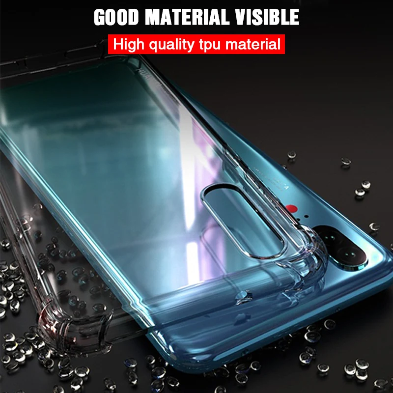 Funda de silicona suave bolsa de aire a prueba de golpes para Huawei Honor 9 10 20 Pro Lite 9i 10i 20i V9 Play V10 V20 funda transparente para teléfono - imagen 2