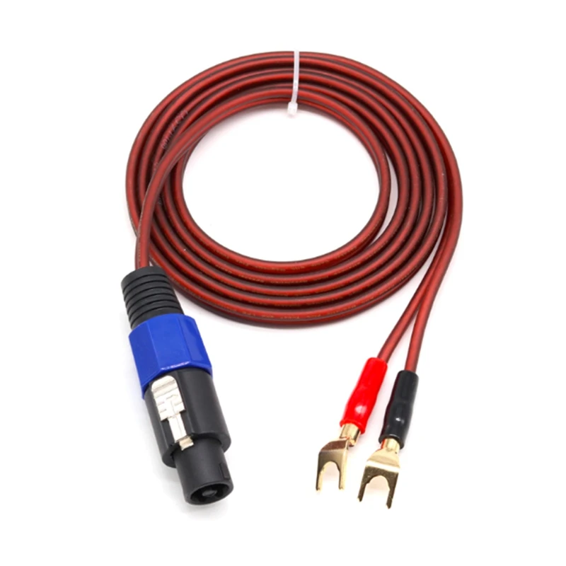 Cable de altavoz NL4FC Premium con altavoz de 4 polos a enchufe doble de pala 2Y 2,0 pines Banana para Cable de altavoz activo de escenario 1M 2M 3M 5M