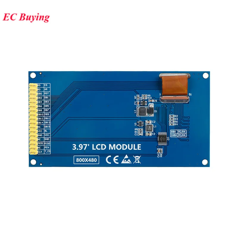 Pantalla LCD TFT de 3,97 pulgadas, módulo de pantalla táctil de resistencia IPS de 3,97 ", vista completa HD 800*480 C51 STM32, controlador NT35510 DIY para Arduino - imagen 5