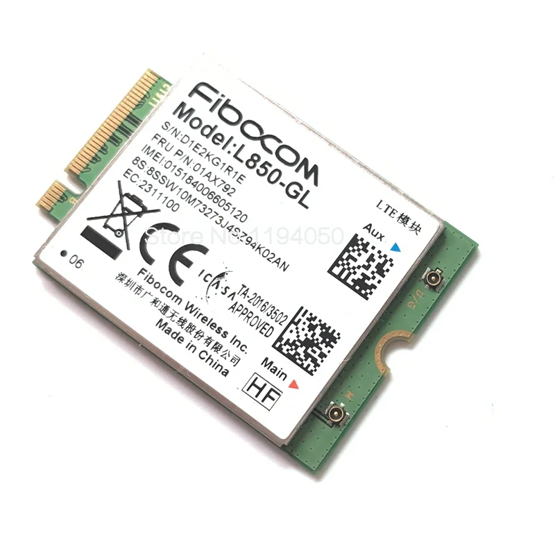 WDXUN para Fibocom L850-GL L850 01AX792 para X1 Carbon 6th X280 T480 T480s X1 Yoga 3.o 4th T490 T490s T580 L580 P52 A485 Tarjeta - imagen 2