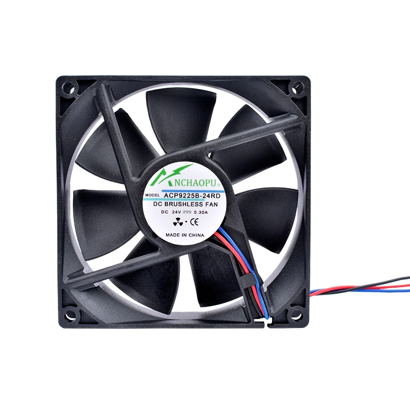 ACP9225B-24RD 9,2 cm 92mm ventilador 92x92x25mm DC24V 0.30A 3 cables función de advertencia de señal RD ventilador de refrigeración para fuente de alimentación del inversor - imagen 4