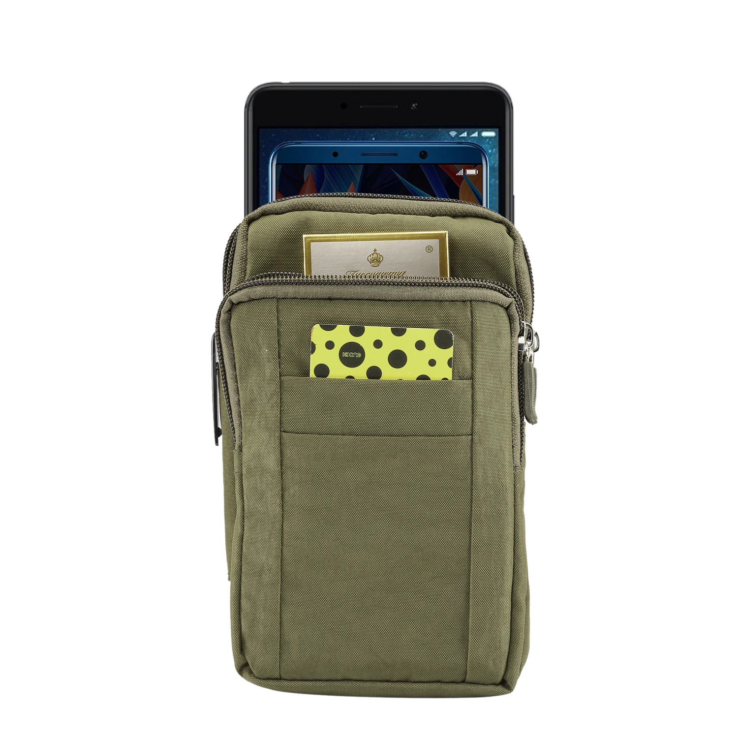 Bolsa de mensajero de varias capas para hombre, bolso de mano con cremallera, informal, portátil, de viaje, Mini funda de, 7,0" - imagen 2