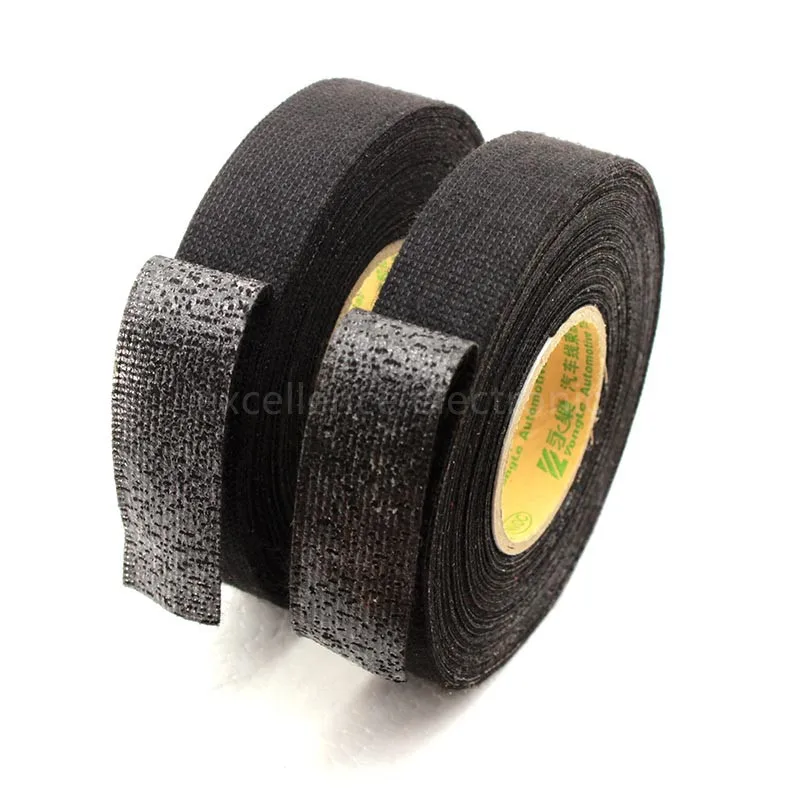Cinta de tela adhesiva resistente al calor para coche, arnés de Cable automático, protección de telar de cableado, ancho 9/19/25/32MM, longitud 15M, 1 unidad - imagen 4