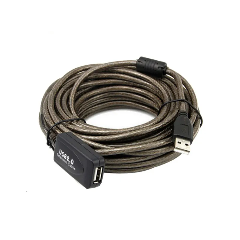 Chip amplificador Cable USB 2,0 extensión de repetidor activo macho a hembra extender M/F Cable USB a USB adaptador USB 5M 10M 15M20M