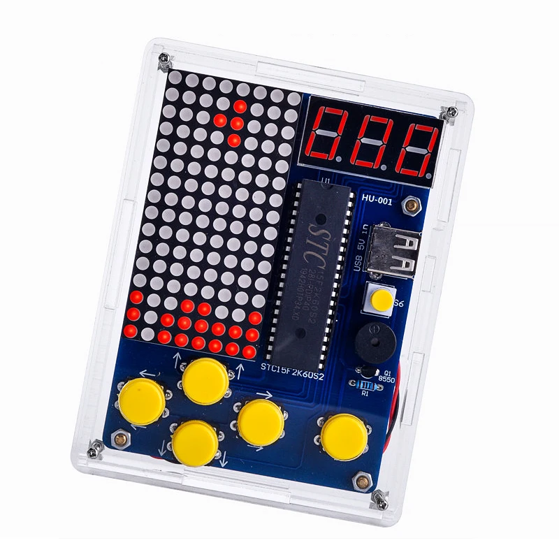 Juego de soldadura electrónica clásica Retro, avión de serpiente de carreras con estuche acrílico, Mini consola de juegos, Kit de juego DIY - imagen 2