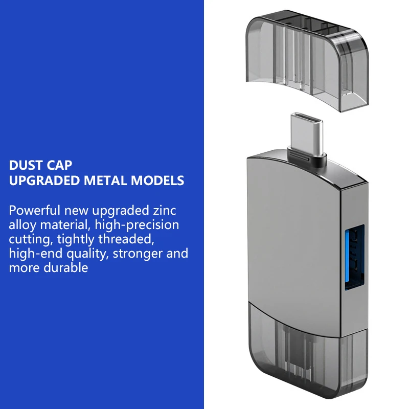 Adaptador USB OTG C54 3,0, unidad Flash portátil, ratón, teclado, auriculares, convertidor Compatible con teléfonos móviles Lightning tipo C - imagen 3