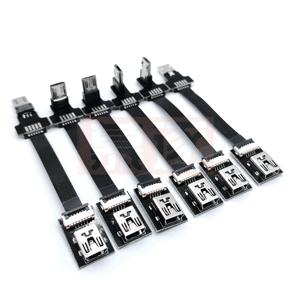 Konverter-adaptador Mini USB Kabel Linie, 5CM-100CM, 90 Grad - imagen 4