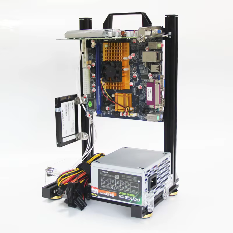 Caja PC Aluminio Open Frame ATX Refrigeración Lateral - imagen 3