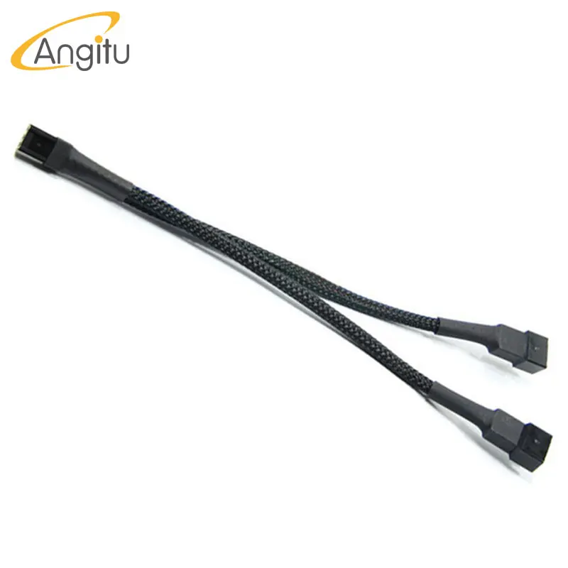 Angitu 3 pines/4 pines 1x2x 3x 4x Cable de extensión de ventilador PWM/adaptador de enfriador de ventilador macho a hembra Cable de alimentación de ventilador de CPU de PC - imagen 4