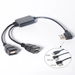 Cable Divisor USB en Y – Macho a Doble Hembra Izquierdo Ángulo