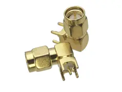 Conector SMA Macho 50 ohm Coaxial Angulo Recto para RF de alta calidad