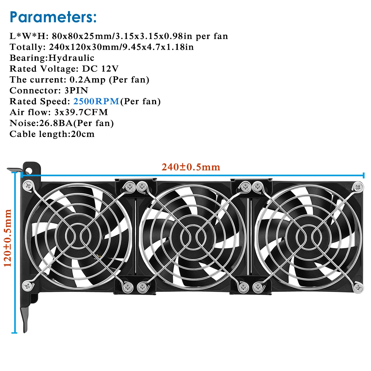 Hydraulic 8CM Triple