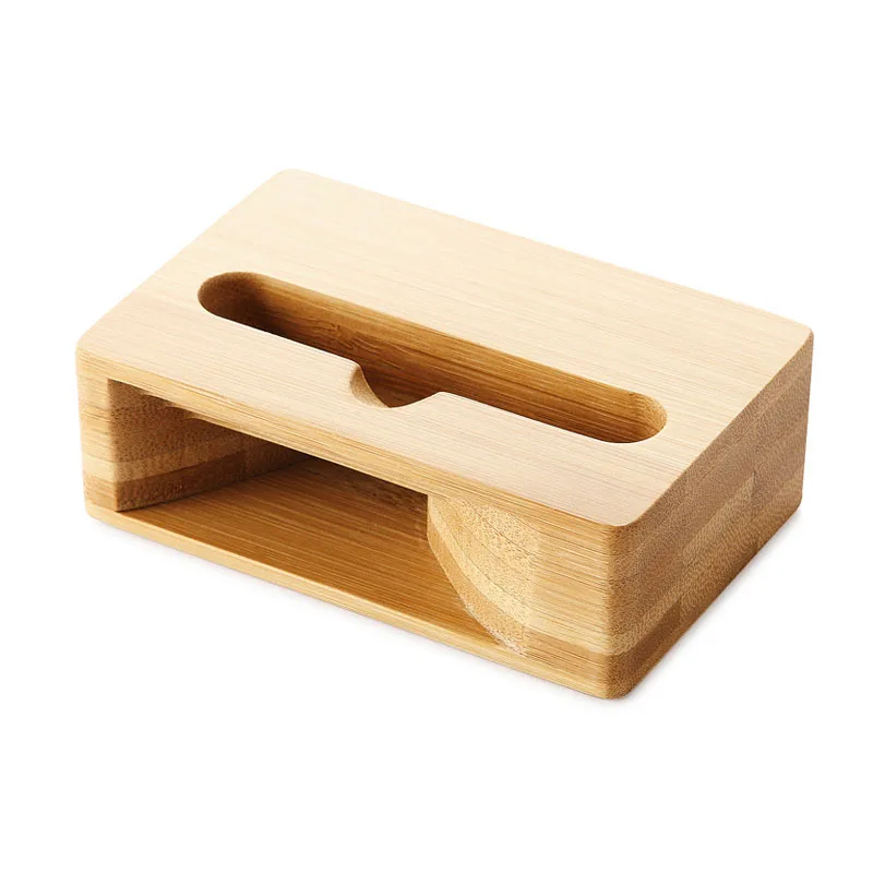 Soporte para teléfono móvil con amplificador de sonido, base de madera de bambú para teléfono inteligente, soportes de bambú Natural para iPhone y Android de 5,5" - imagen 4