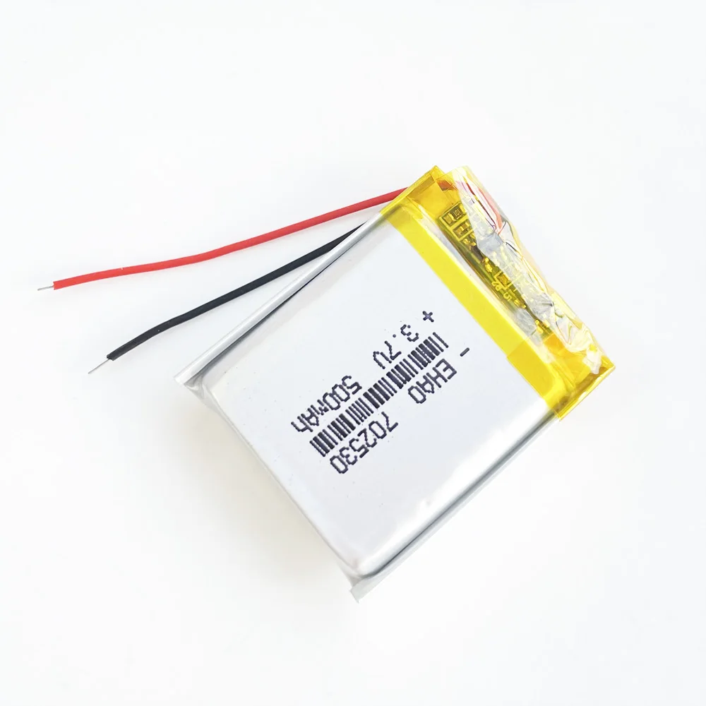 EHAO-batería recargable de polímero de litio para reloj inteligente, dispositivo LiPo para Mp3, GPS, bolígrafo de grabación, auriculares, Bluetooth, 702530, 3,7 V, 500mAh - imagen 5