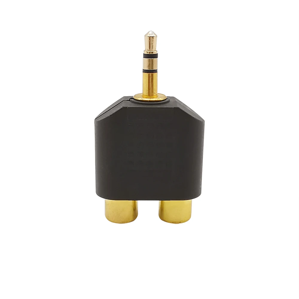 Conectores macho a hembra RCA, divisor estéreo de 3,5mm, adaptador de Cable de Audio M/F, 2/5 piezas, chapado en oro, 3,5mm - imagen 4