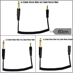 Adaptador 3.5mm Macho a 6.35mm Hembra Amplificador Mezclador