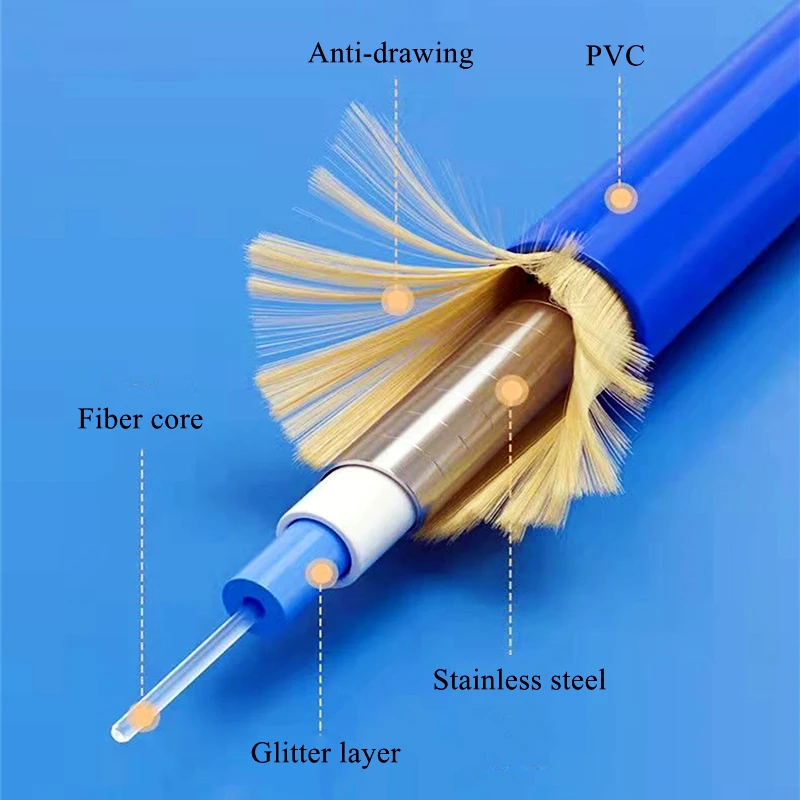 HTOC-Cable de fibra óptica blindado de un solo modo UPC, resistente al agua, tracción a roedores, resistencia a las mordeduras, múltiples longitudes, buena estabilidad - imagen 4