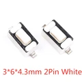 3X6X4.3mm 2Pin White