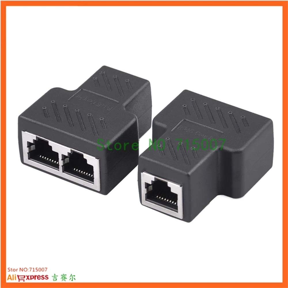 Cable de red Ethernet LAN RJ45 de 1 a 2 vías, adaptador de conector divisor hembra para estaciones de acoplamiento de ordenador portátil - imagen 3