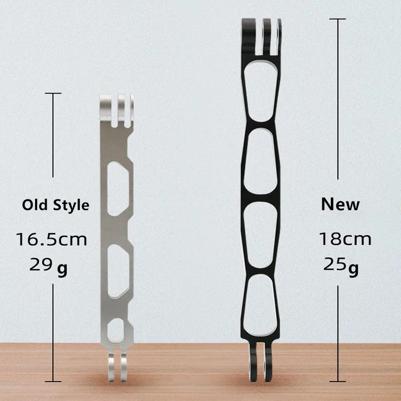 Brazo de extensión de Selfie de aluminio, varilla alargada, soporte negro para cámara de acción insta360 One R X Gopro Max DJI Osmo - imagen 5