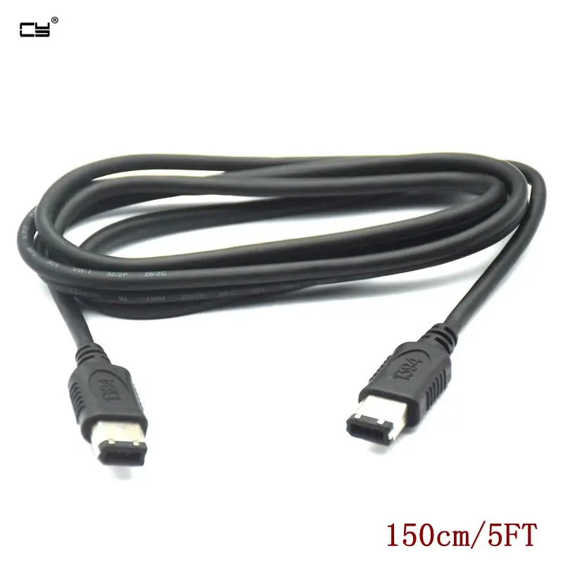 Cable FireWire 400 IEEE 1394 6 Pines 1,5m Negro