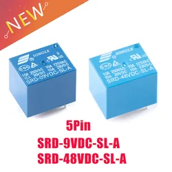 Relé electromagnético 5 pines DC SRD-9VDC-SL-A Raielay