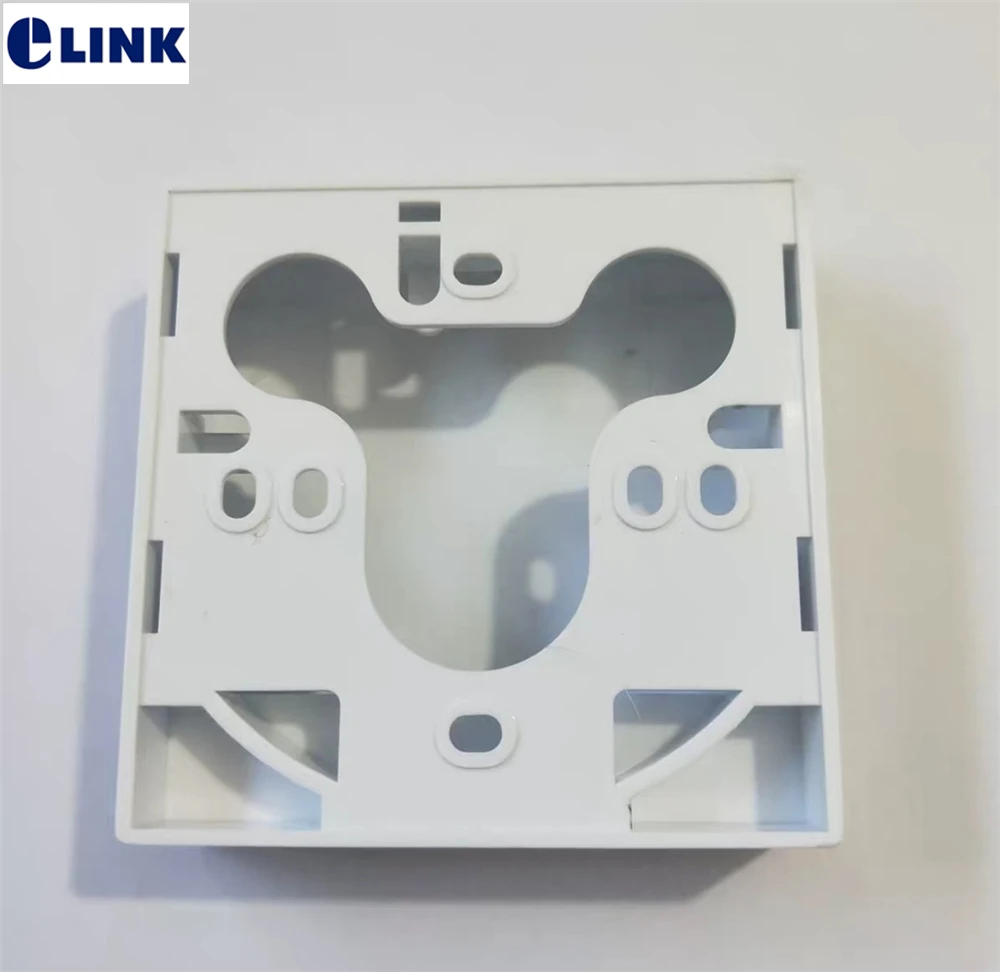 Cajón de caja de terminales FTTH, placa frontal de ABS tipo 86, montaje en pared, blanco, caja de plástico de 2 puertos, panel de conexión ELINK, 30 piezas