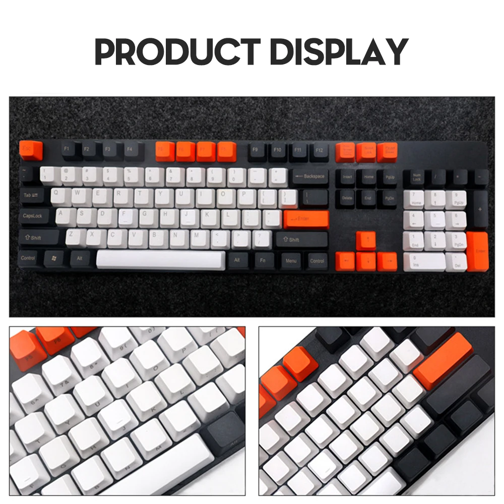 Teclado mecánico PBT de 108 teclas, perfil OEM, impresión lateral superior, tiza de carbono, GK61, Anne Pro 2, Jazz, NOPPOO, IKBC, GANSS, RK, FICO - imagen 4