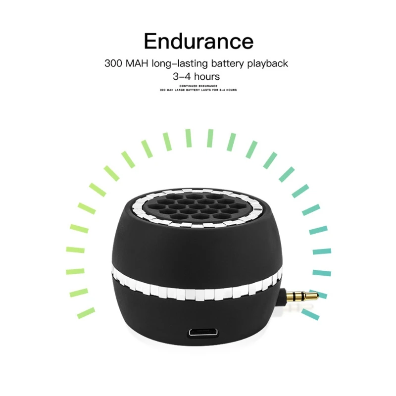 Altavoz inalámbrico portátil para teléfono, Mini caja de sonido externa Universal con conector de 3,5mm para Smartphone, tableta, portátil, MP3 y MP4 - imagen 3