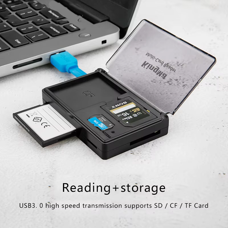 UTHAI BMU001 Lector Tarjetas USB 3.0 SD TF CF Multitarjetas Alta Velocidad - imagen 4