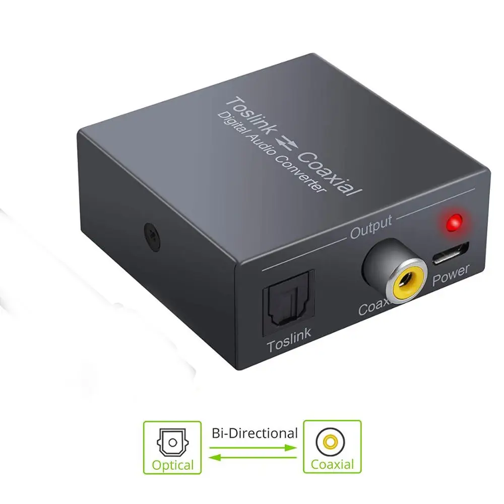 Adaptador Coaxial/óptico Toslink SPDIF a Coaxial/óptico Toslink SPDIF, convertidor de Audio para DVD - imagen 3