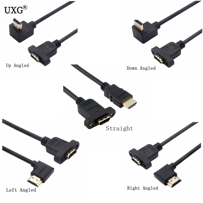 Cable HDMI Extensión Ángulo 90° Panel Macho-Hembra - imagen 5