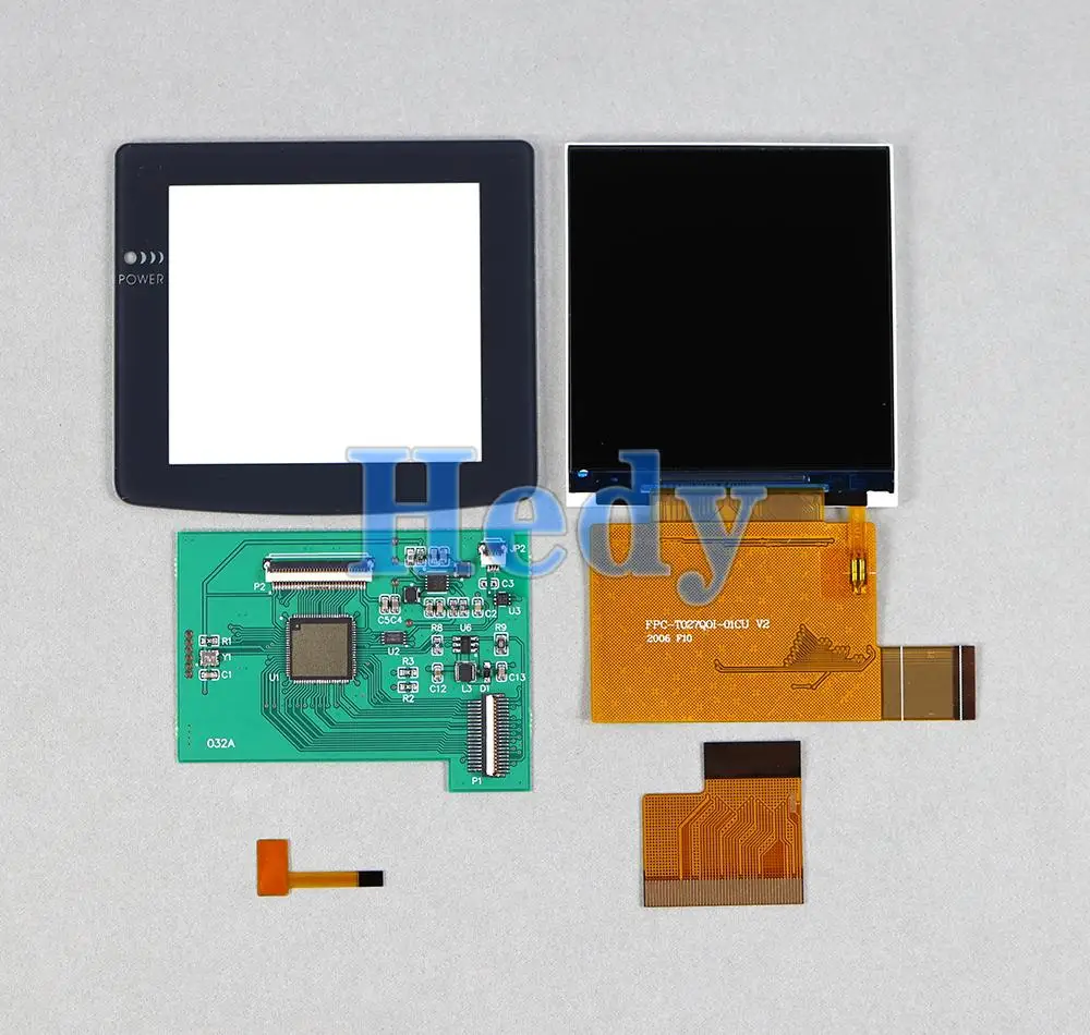 1 Juego para GBC Retro Pixel IPS LCD KIT 2,0 3,0 pantalla de retroiluminación de alta luz lente de Panel laminado ajustable para Gameboy Color - imagen 2