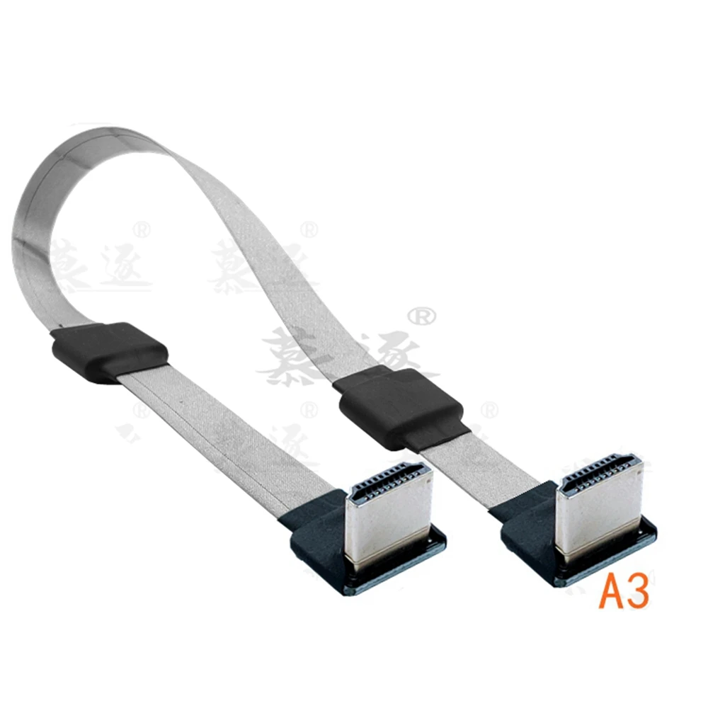 Anillo magnético antiinterferencias compatible con HD ángulo inferior FPC Mini HD C a HDTV A macho FPV HDTV cable plano antena múltiple - imagen 2