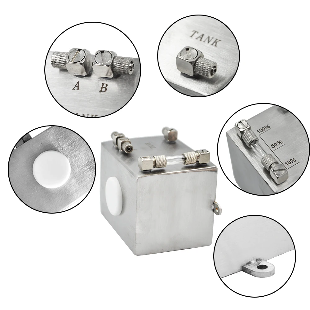 Tanque de aceite hidráulico de 200ml de acero inoxidable con pantalla de cantidad de aceite para piezas de modelo RC - imagen 5