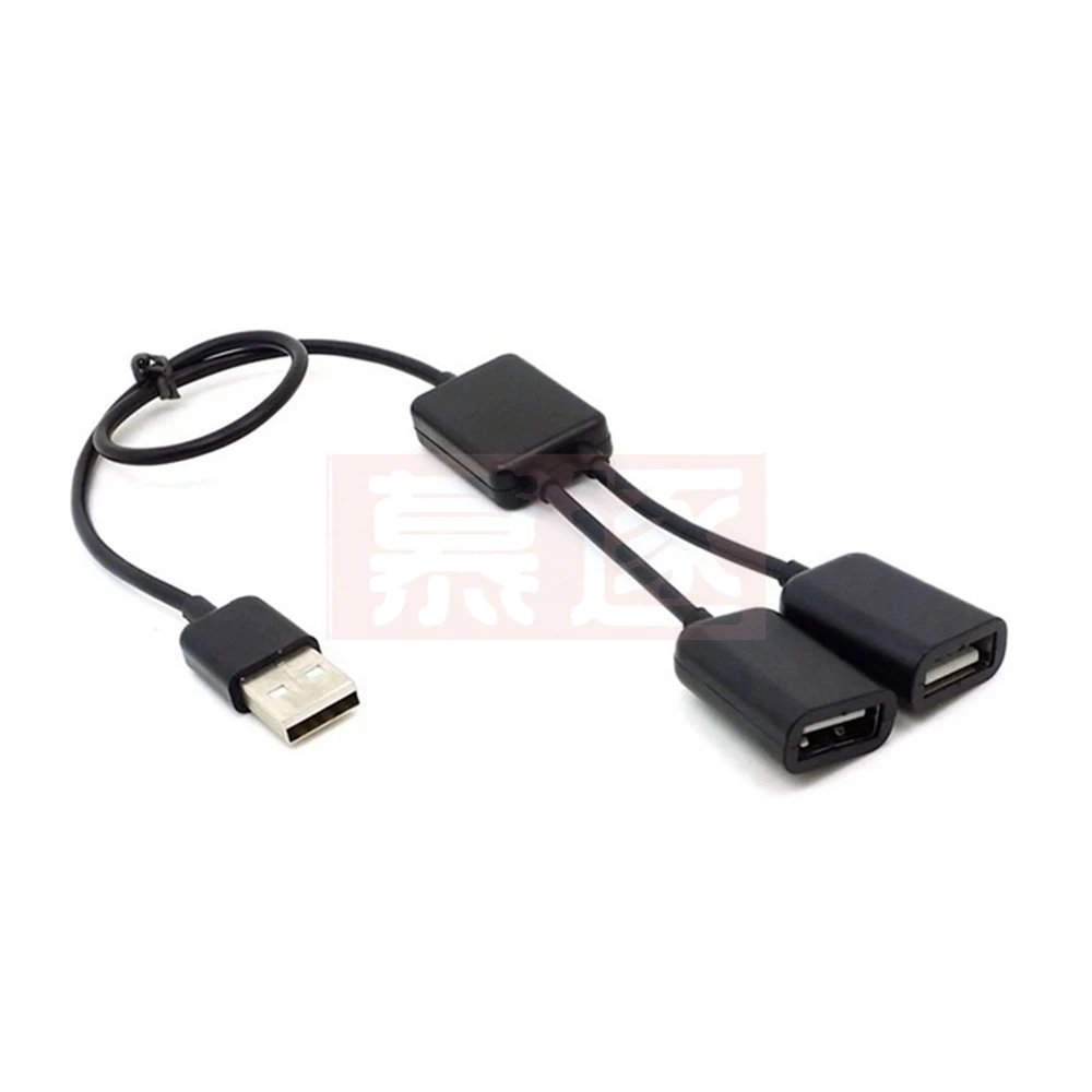 Schwarz USB 2.0 Hub de puertos duales Kabel Bus power Für Laptop Macbook Notebook PC, Maus y disco flash - imagen 2