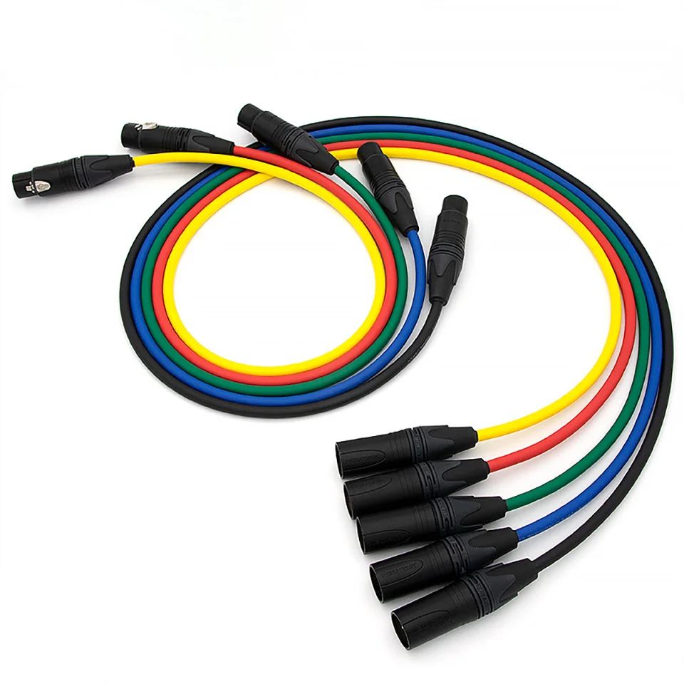 Mogami-conectores dorados Neutrik 2549 hechos a mano, cable Hifi xlr, micrófono macho y hembra, soporte de cable equilibrado + Micrófono de 48v - imagen 2