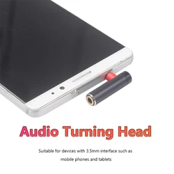 Convertidor Audio 3.5mm Macho-Hembra – Conector en L para PC y Teléfono