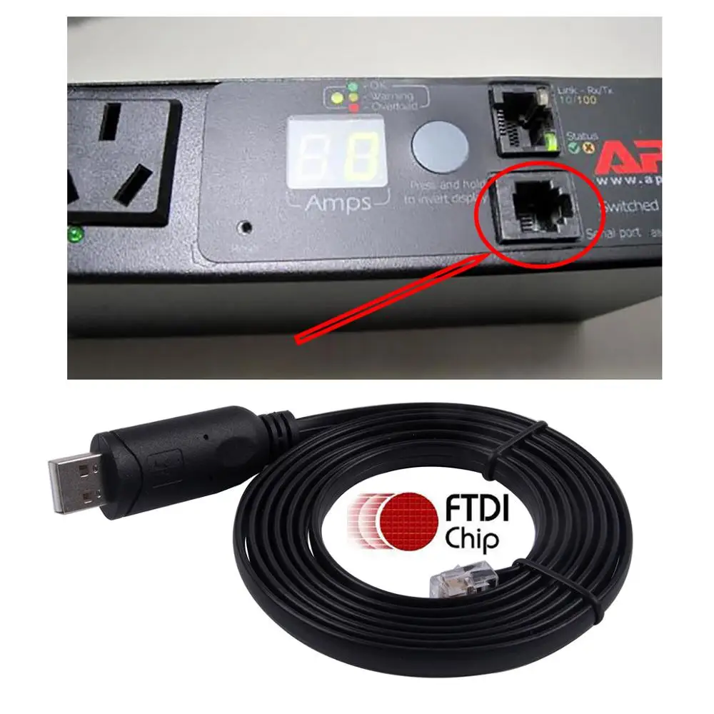 Cable Consola USB RJ12 para APC AP78xx/AP79xx - imagen 3